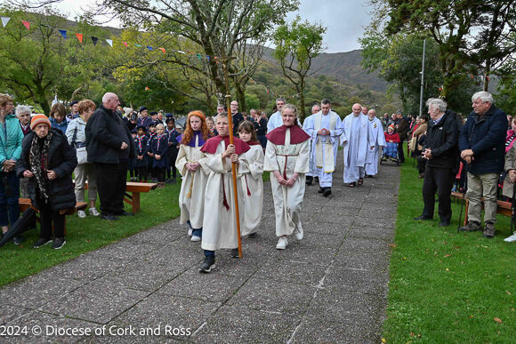 Procession of Altar Servers and Priests at the beginning of the Mass at Gougane Barra Procession of Altar Servers and Priests at the beginning of the Mass at Gougane Barra
