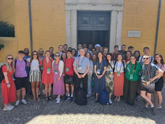 Cork and Ross pilgrims after the catechesis on Thursday Cork and Ross pilgrims after the catechesis on Thursday